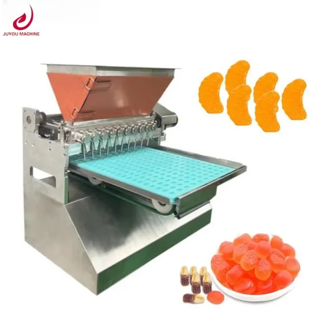 Automatic Gummy Filling Depositor Maker Ball Bear Soft Sugar Mint Jelly Lollipop Small Hard Gummy Bear Candy Making Machine