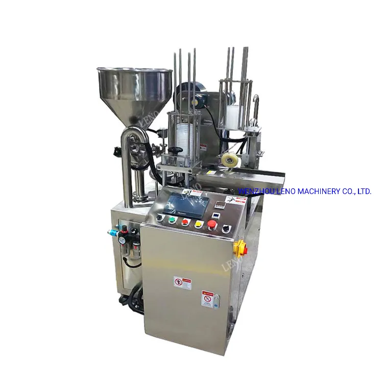 Automatic Rotary Plastic Ice Cream / Jelly / Yogurt / Water Cup Filling and Sealing Machine