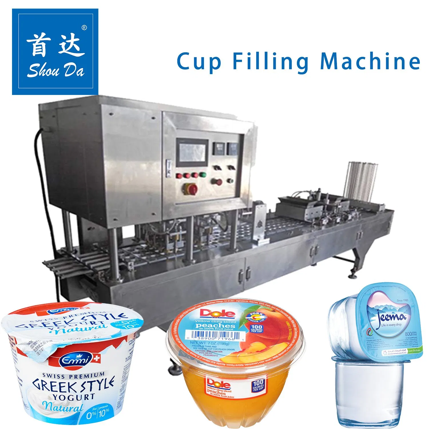 Fully Automatic Food Packaging Yogurt Jelly Honey Filling Machine Production Line