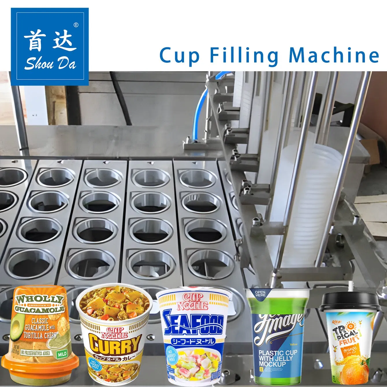 Fully Automatic Food Packaging Yogurt Jelly Honey Filling Machine Production Line