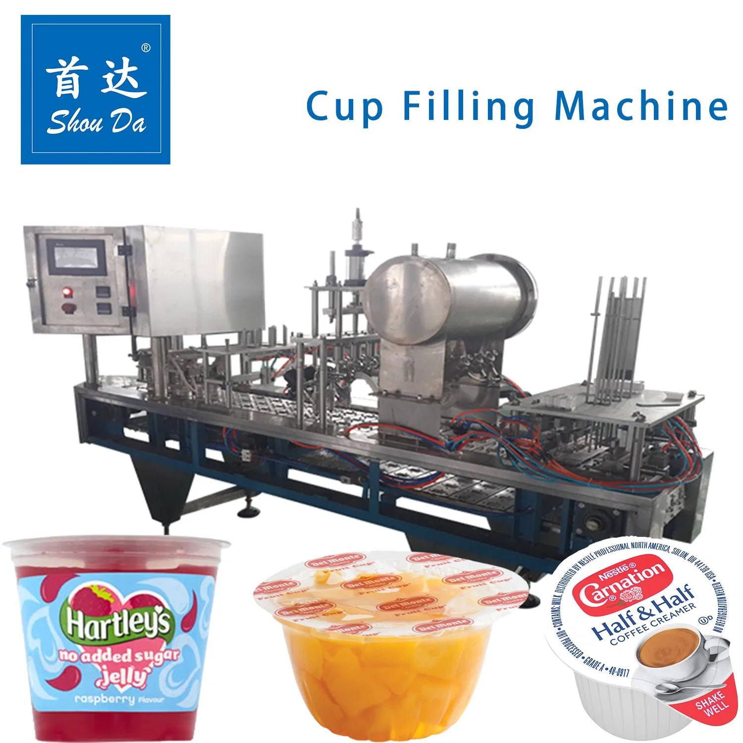 Fully Automatic Food Packaging Yogurt Jelly Honey Filling Machine Production Line