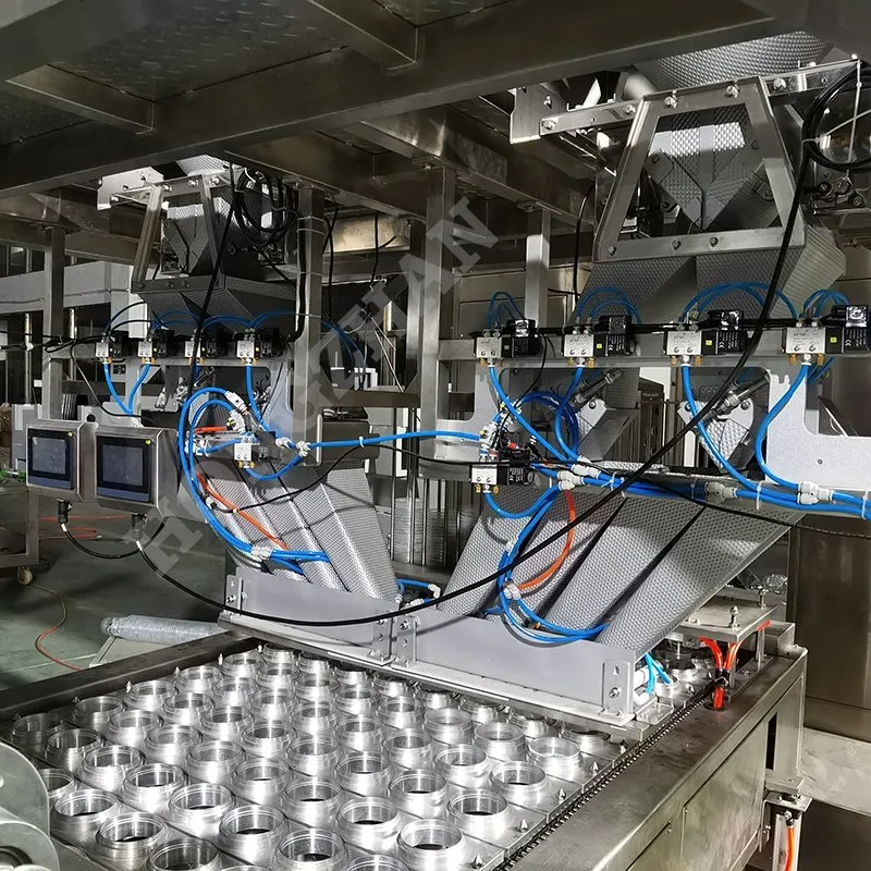 Jelly and Fresh Fruit Salad Cup Filling Weighing Counting Machine