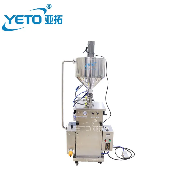 Semi Automatic Ointment Cream Petroleum Jelly Heating Filling Machine with Mixer
