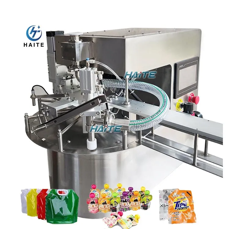 Small Business Viscous Liquid Filling System Mayonnaise Jam Honey Jelly Spout Pouch Filling Capping Machinery